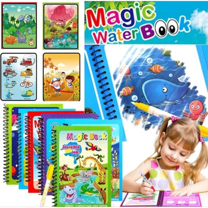 Libro de Colorear con Agua – Diversión Mágica y Reutilizable